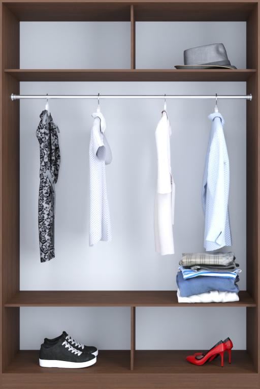 Шкаф-купе Luхe CLS-II 2 двери зеркало/пескоструй 1400х2100х450 мм Орех (31427) - фото 2