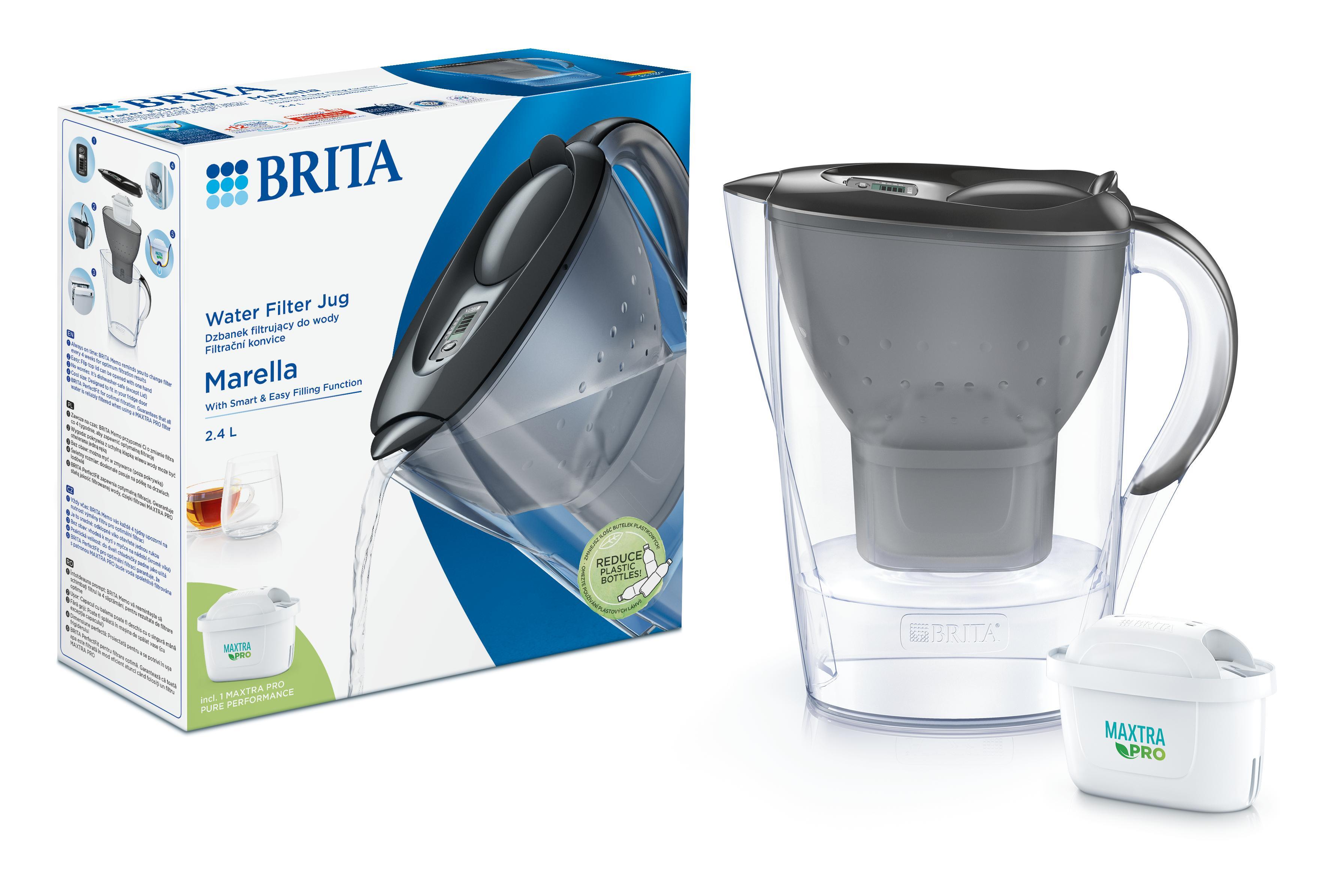 Фильтр для питьевой воды-кувшин BRITA 1052794 Marella Memo MXPro 2,4 л Графитовый - фото 5