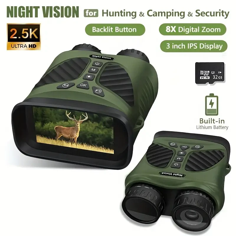 Бинокль с ночным видением Full HD 2.5K с 32Гб SD-картой - фото 5 Бинокль с ночным видением Full HD 2.5K с 32Гб SD-картой - фото 5