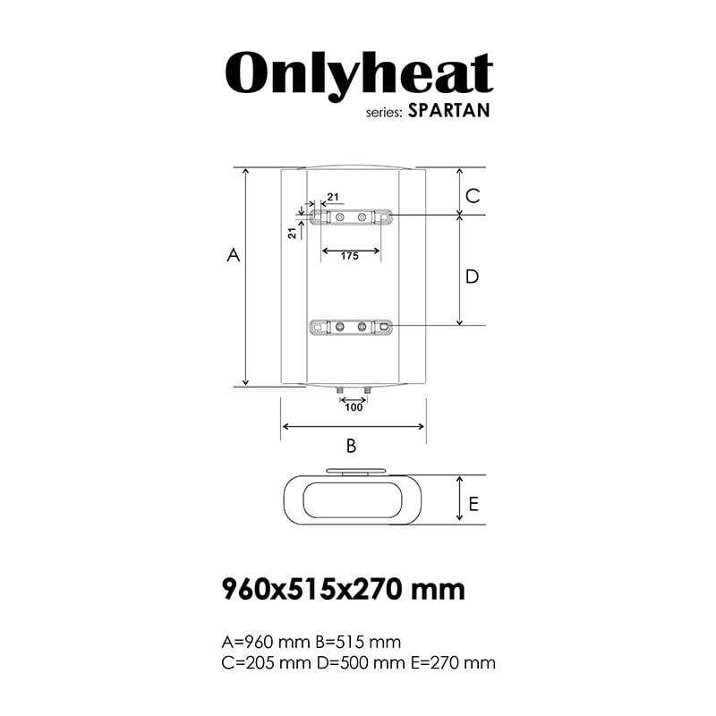 Бойлер Onlyheat Spartan FJI-B1-80V 80 л (67850) - фото 3 Бойлер Onlyheat Spartan FJI-B1-80V 80 л (67850) - фото 3