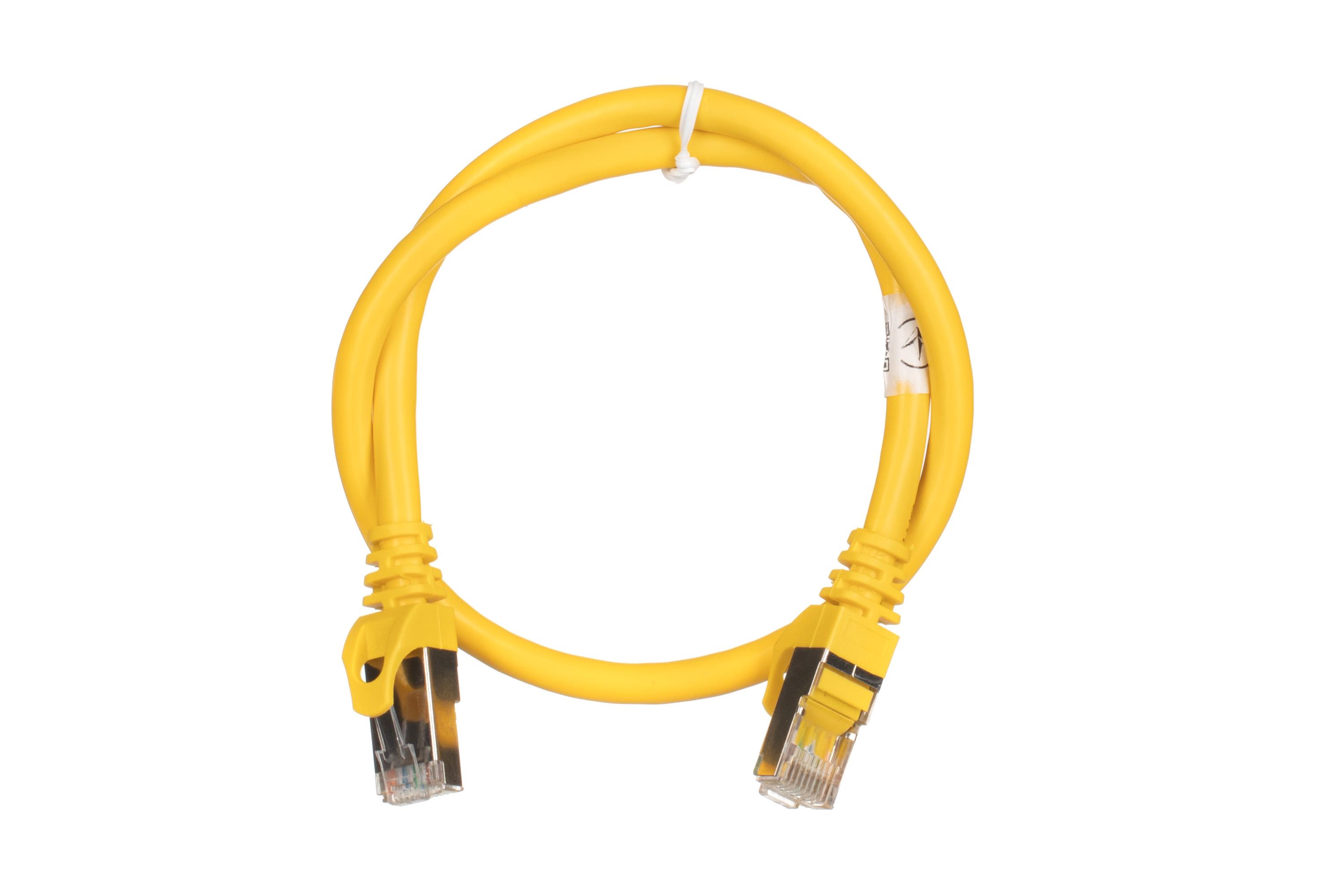 Патч-корд 2E Cat 6 27AWG 0,5 м с двойным экранированием S-FTP Желтый (2E-PC6SFTPCOP-050YLW) - фото 1