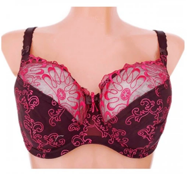 Бюстгальтер без поролону 11023 бавовняна основа E80 Бордо (11023)