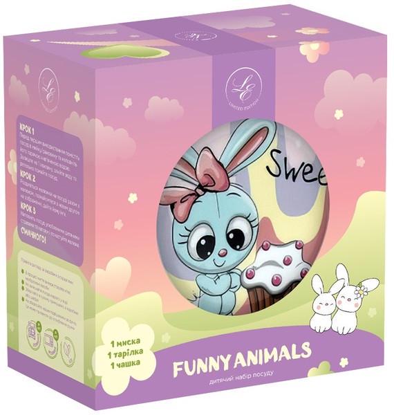 Набір дитячого посуду Limited Edition Sweet Bunny 3 пр. (YF6026) - фото 2