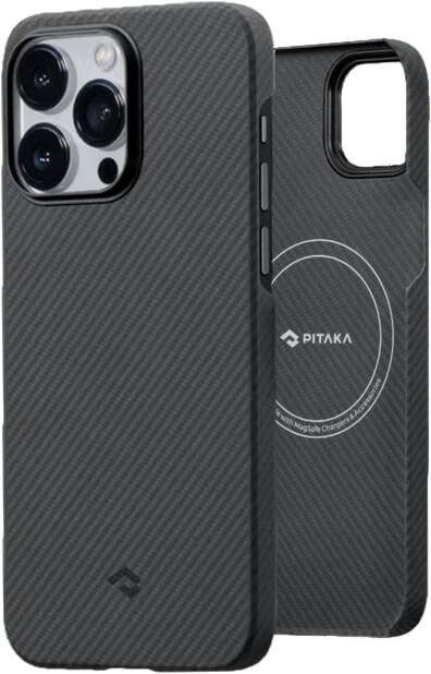 Чехол-накладка Pitaka MagEZ Case 3 Twill 600D Black/Grey for iPhone 14 Pro (KI1401PA)