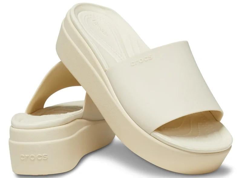 Шльопанці жіночі для пляжу Crocs Brooklyn Slide Bone р. 37-38 Бежевий (23976)