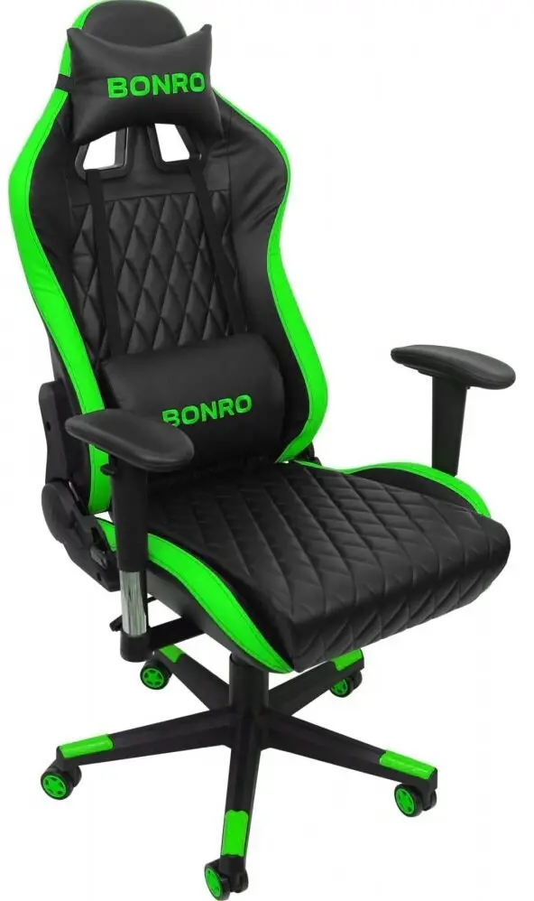 Кресло геймерское Bonro 1018 Зеленый (40700006)