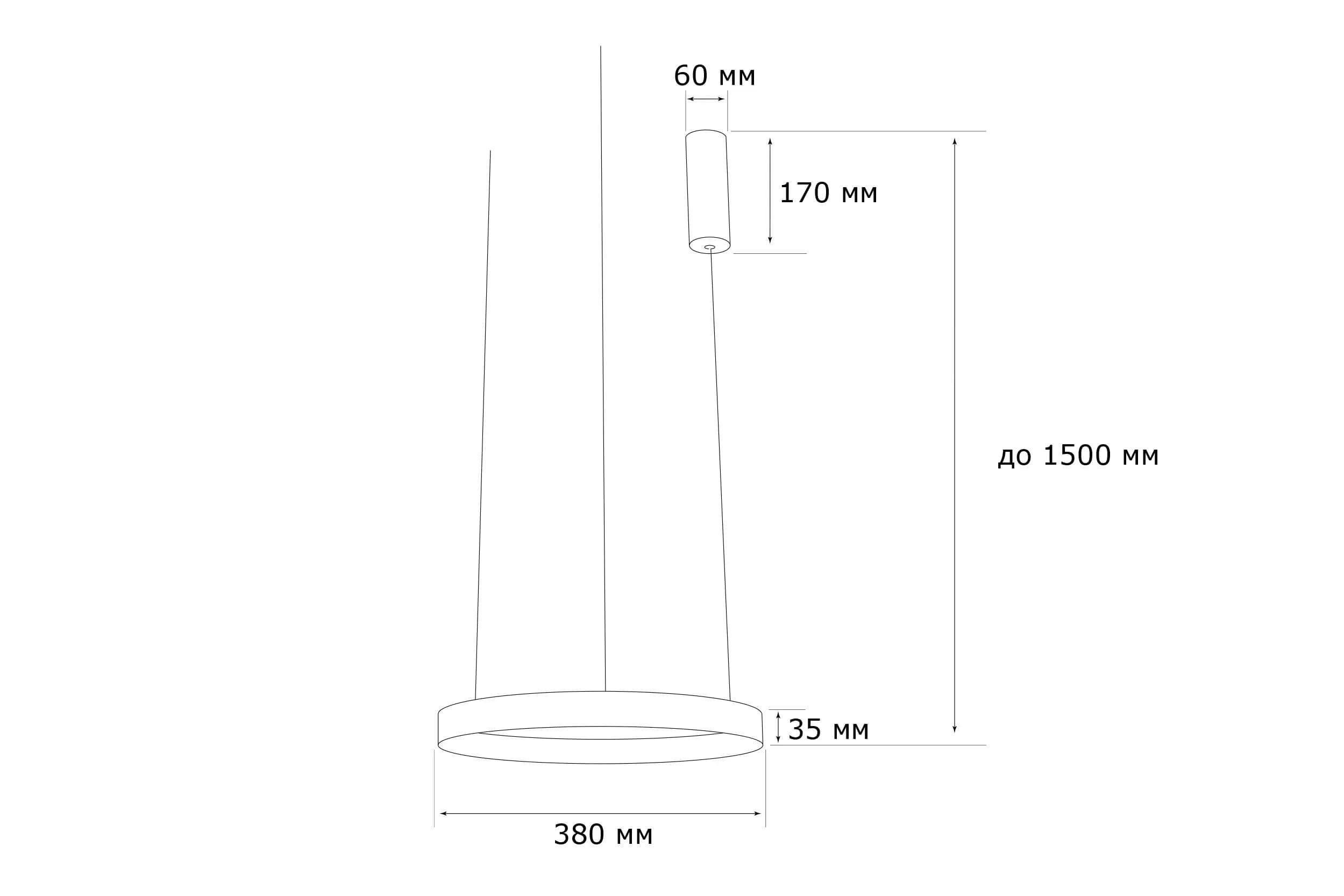 Світильник підвісний Mj-Light Ring 38 30 W 4000K Bgd (11002) - фото 4