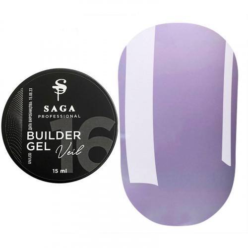 Гель для наращивания Saga Builder Veil Gel №16 15 мл Сиреневый
