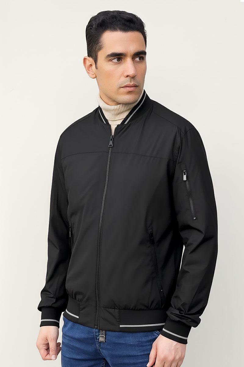 Куртка-бомбер мужская р. 62 Черный (SB-25287-black)