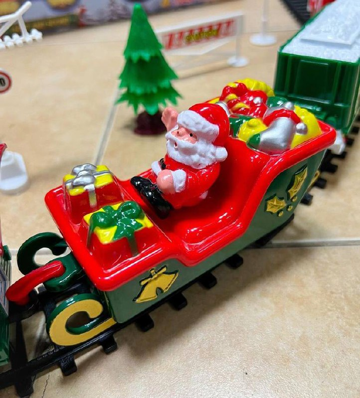 Дитяча залізниця Fun Game JHX6639 Новорічний ЖД локомотив з залізничним полотном до 184 см з звуковими та світловими ефектами (2019259993) - фото 7 Дитяча залізниця Fun Game JHX6639 Новорічний ЖД локомотив з залізничним полотном до 184 см з звуковими та світловими ефектами (2019259993) - фото 7