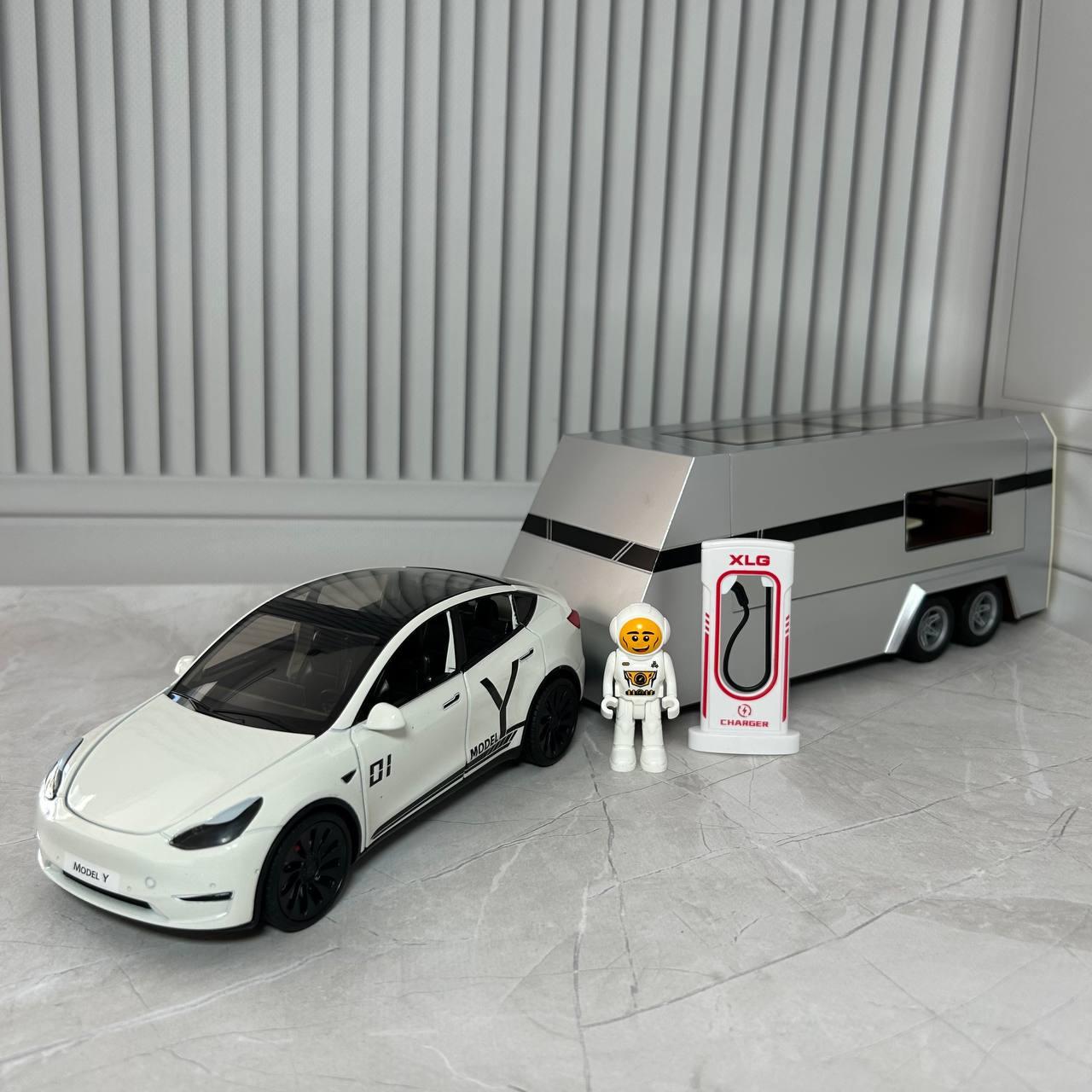 Машинка детская инерционная Tesla Model SM 92312-6 домик на колесах подсветка/звук (2641160184)