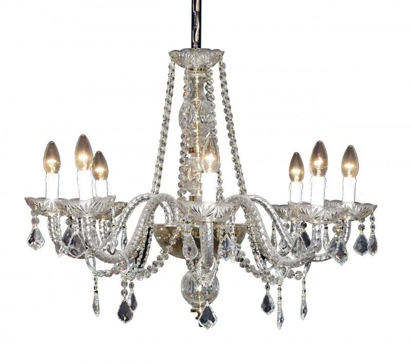 Люстра свеча подвесная прованс хрустальная Brille CR-505L/8 B