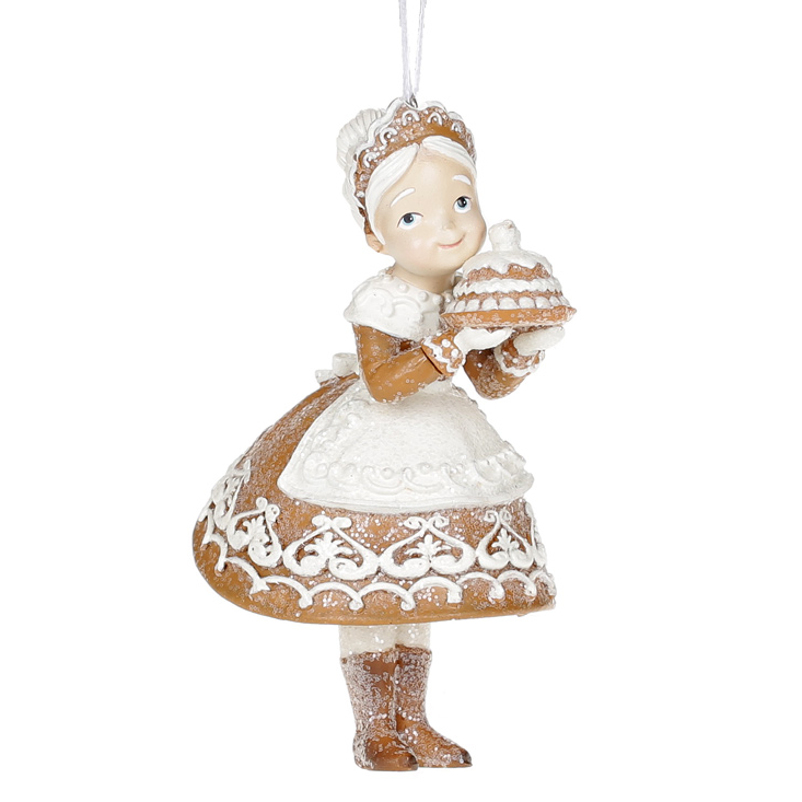 Фигурка новогодняя подвесная BonaDi Пряниковая Миссис Клаус (838-288)