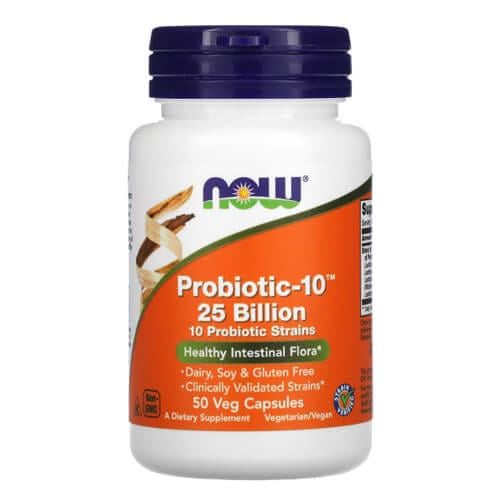 Пробиотики и пребиотики NOW Probiotic-10 25 Billion 50 растительных капс. (NOW-02926)