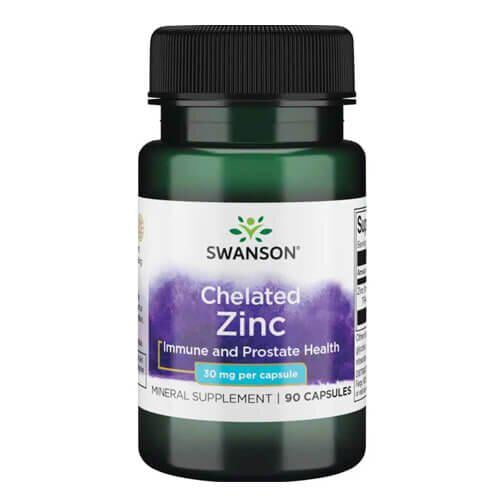 Цинк Swanson Zinc Chelated 30 мг 90 caps (SWU065)