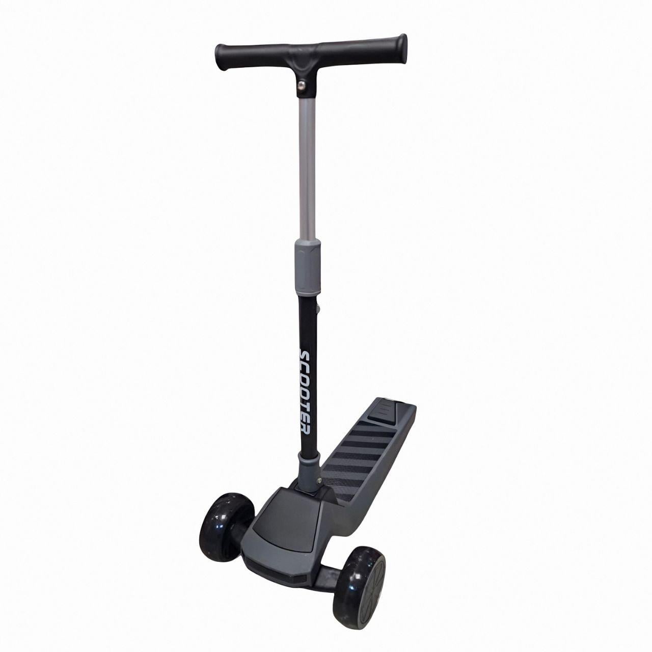 Самокат JR3-144 регулируемое 4 положения/3 колеса/подножка 29x10 см Черный (25999326)