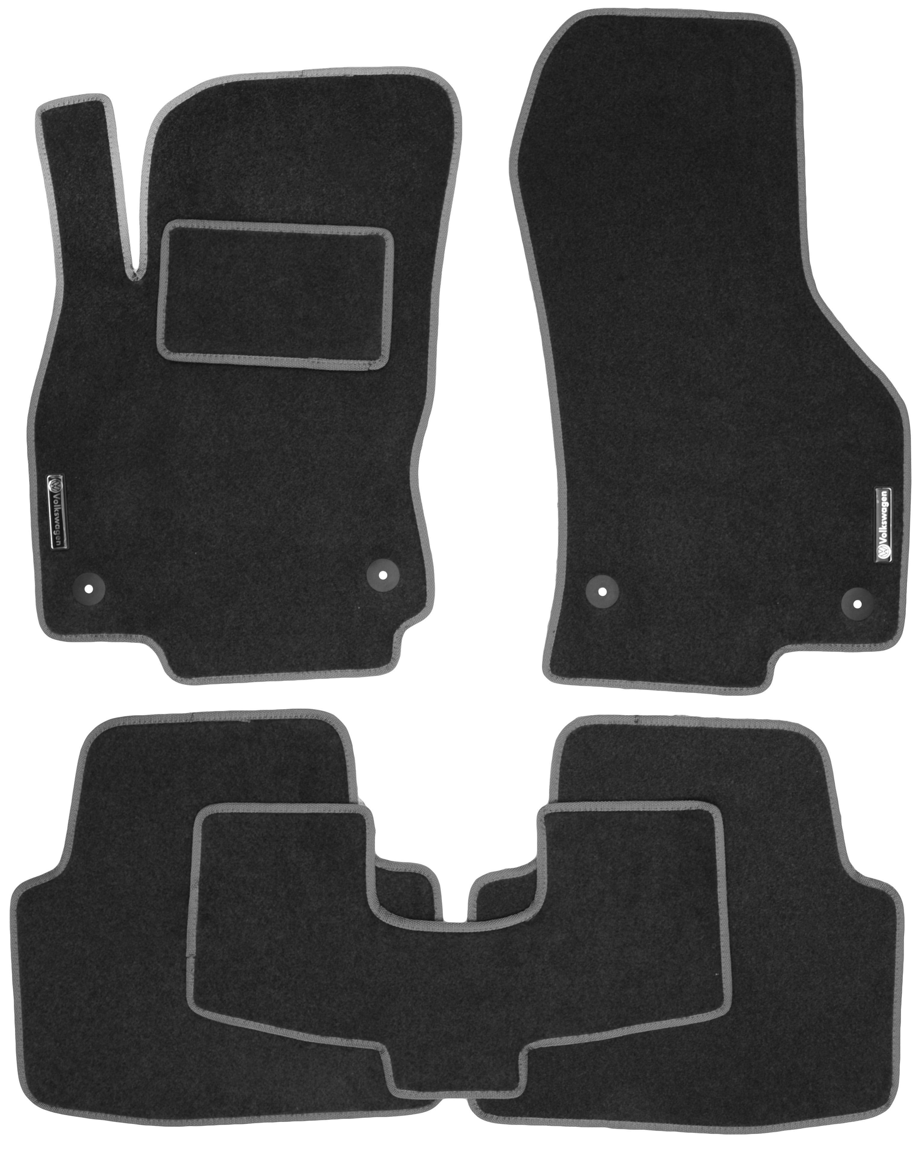 Коврики в салон для Volkswagen Passat B8 '15- текстильные Серый(157574)