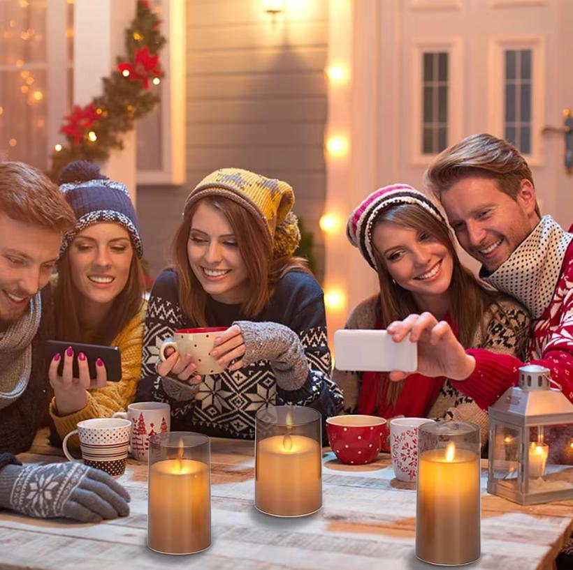 Набор 3 светодиодные электронные свечи LED 3 штуки в комплекте на батарейках с тёплым белым светом 2026 MA765 - фото 6 Набор 3 светодиодные электронные свечи LED 3 штуки в комплекте на батарейках с тёплым белым светом 2026 MA765 - фото 6