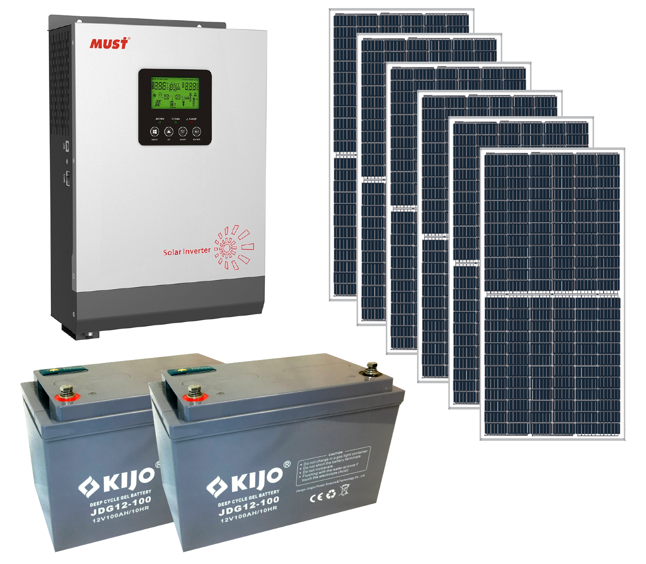 Комплект гибридной автономной солнечной электростанции Своя Энергія KAS4-3/25/327 3 кВт на гелевых АКБ