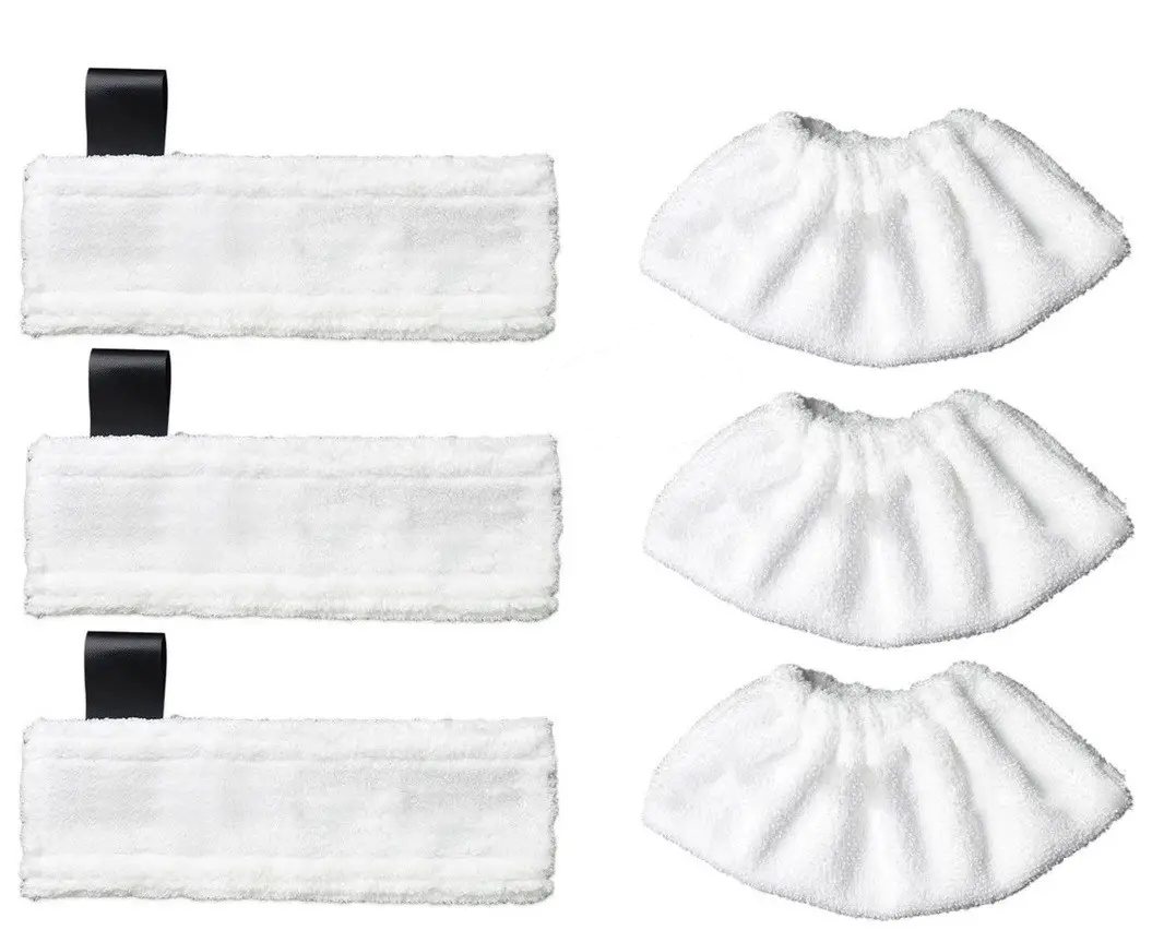 Комплект салфетка для пола и обтяжка для насадки пароочистителя Керхер SC2 SC3 SC4 SC5 Easyfix 6 шт. (156/157)