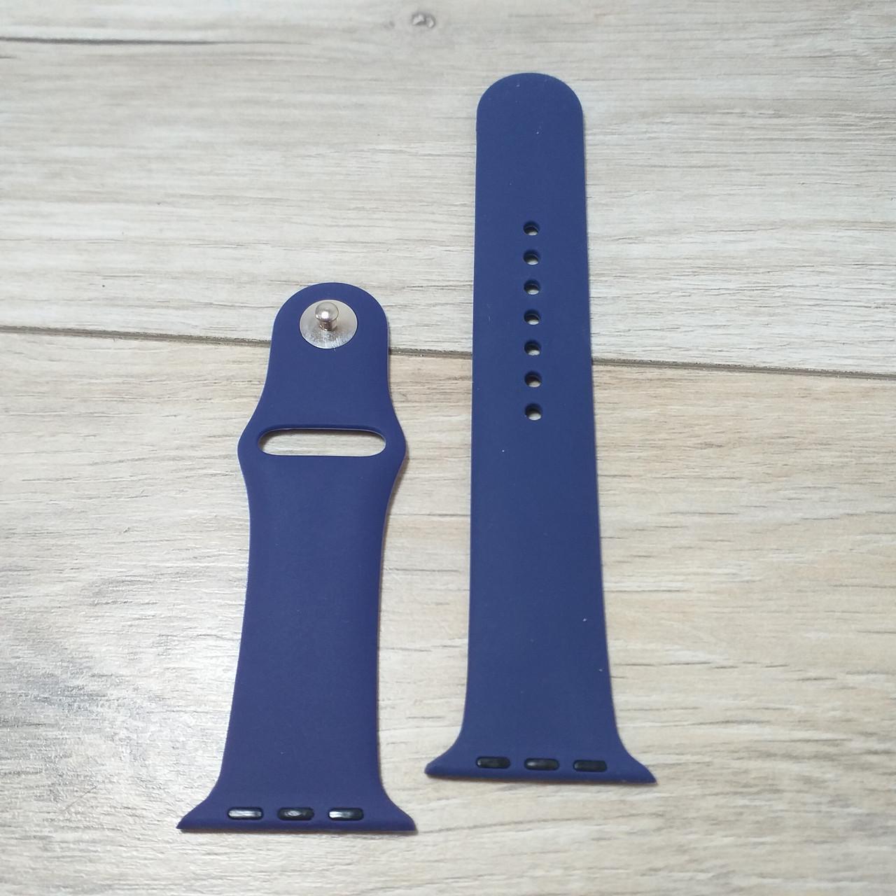 Ремінець силіконовий для Apple Watch Sport Band 42/44 мм Синій (KG-12624) - фото 2