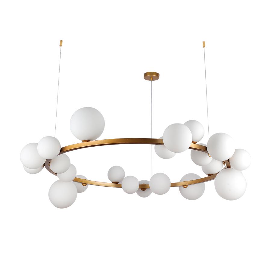 Люстра молекула подвесная кольцо Levistella 918LP267-24 XGD/WH белые плафоны Золотой