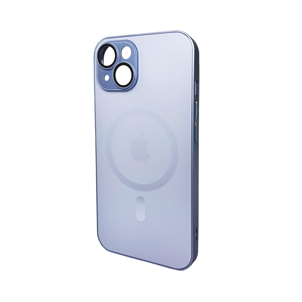 Противоударный чехол для Apple iPhone 15 AG Glass Matt Frame Color MagSafe / Sierra Blue