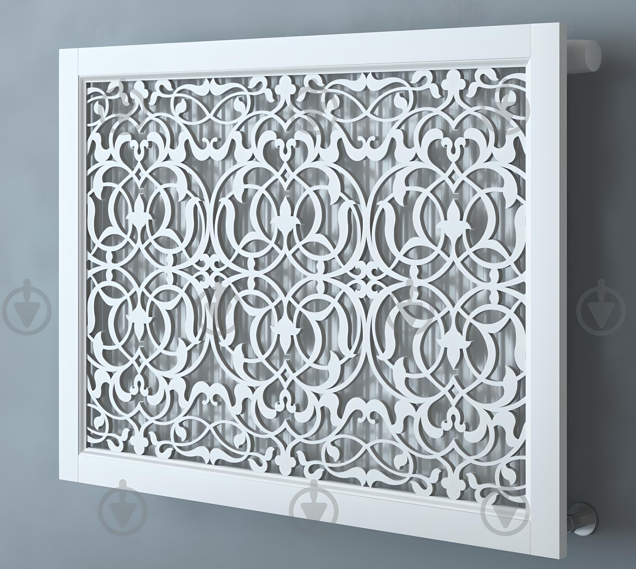 Экран-решетка декоративная на батарею отопления R78-F120 Белый (26498489)