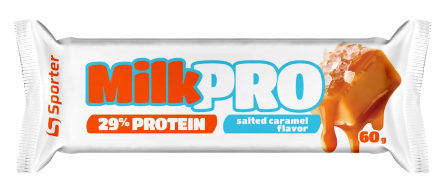 Протеиновый батончик Sporter MILK PRO 29% protein Соленая карамель 60 г