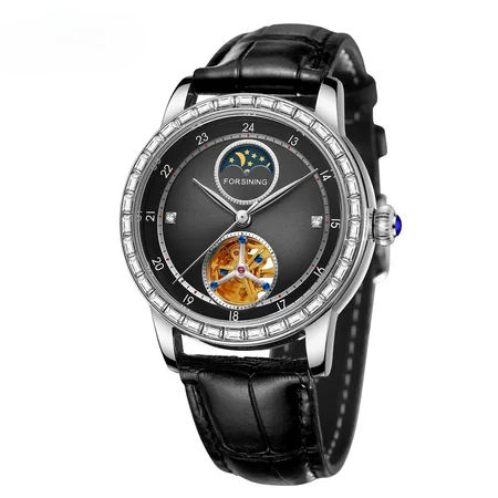 Наручний годинник Forsining 8257 Silver-Black (1935) Наручний годинник Forsining 8257 Silver-Black (1935)