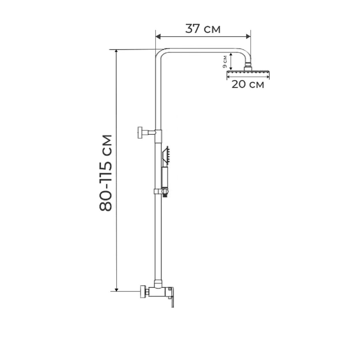 Душова колона зі змішувачем IBERGRIF ROMA M17050 (IB0053) - фото 2