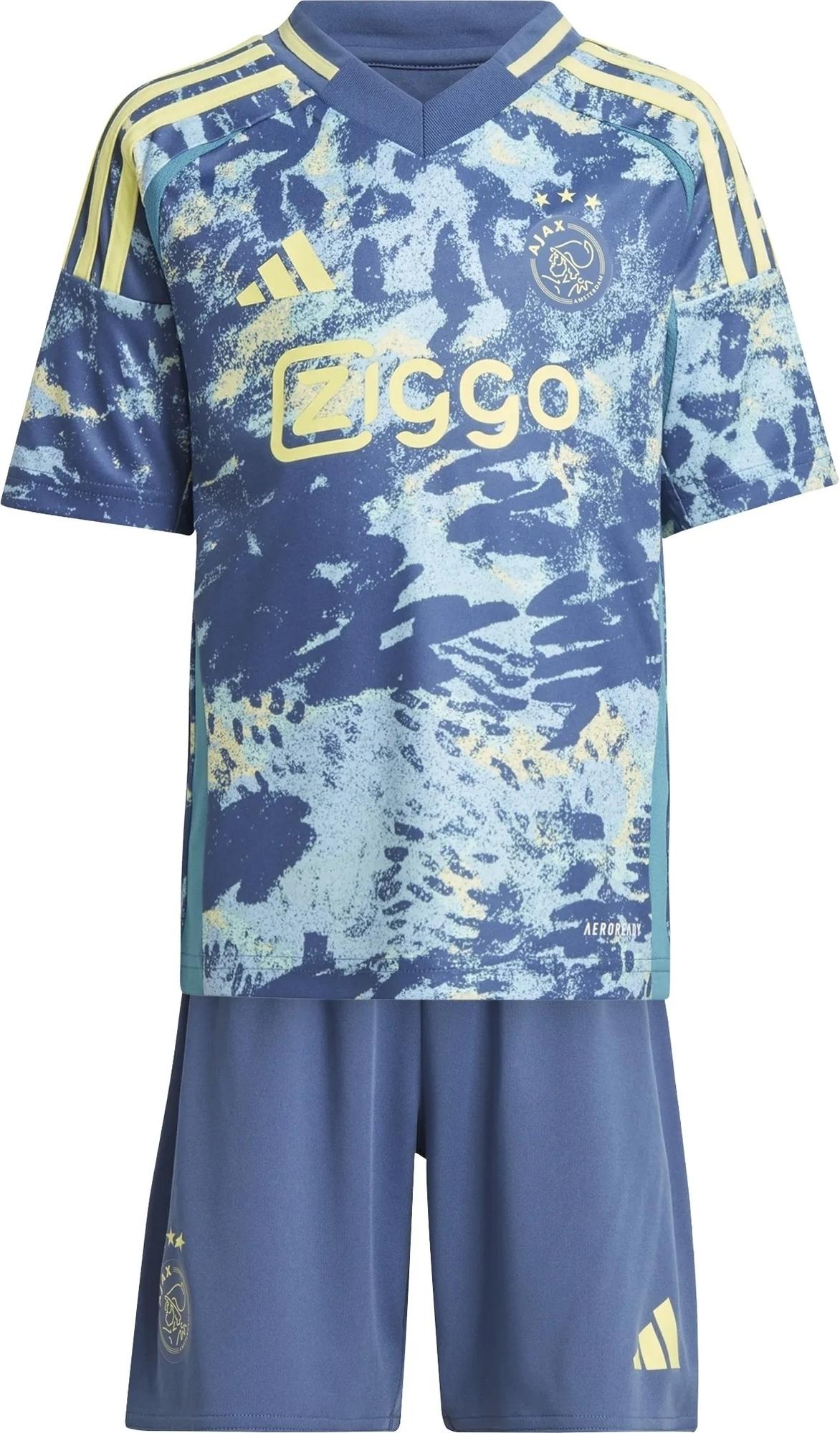 Футбольная форма детская Аякс 2024-2025 выездная 135-145 см Сине-желтый (F0005)