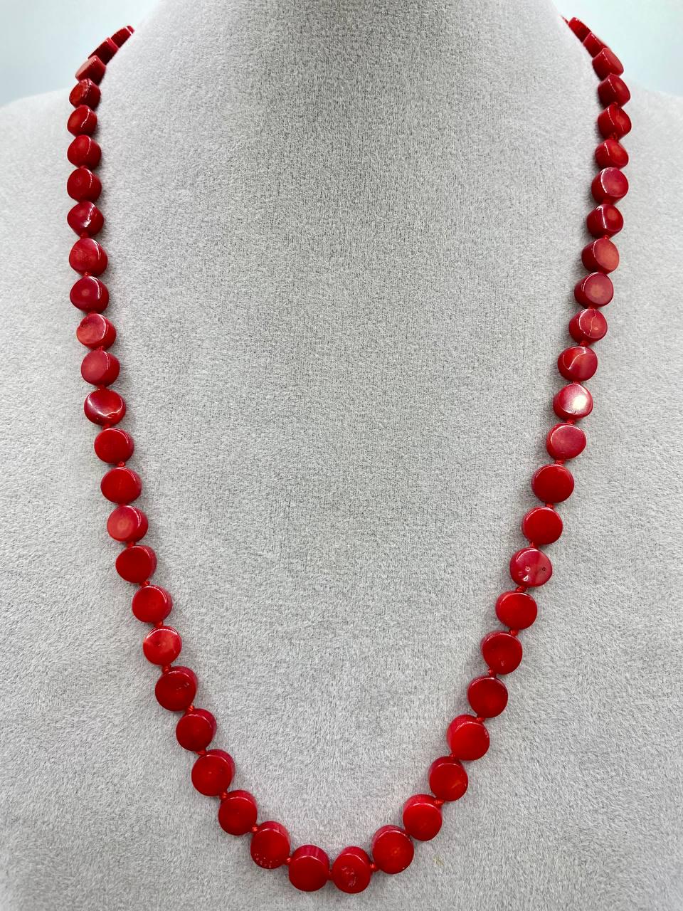 Бусы натуральный коралл 45 см Красный (9233)
