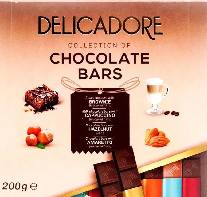 Шоколад молочный Delicadore Collection of Chocolate Bars 200 г
