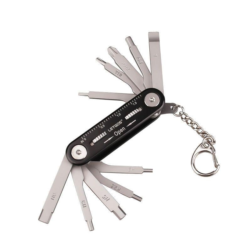 Мультитул велосипедный LETGOS BE001 многофункциональный компактный ключ для велосипеда 12 в 1 (001051) Мультитул велосипедный LETGOS BE001 многофункциональный компактный ключ для велосипеда 12 в 1 (001051)