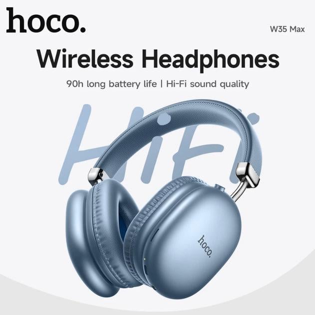Навушники Hoco W35 Max Wireless Bluetooth Blue (000407) - фото 5 Навушники Hoco W35 Max Wireless Bluetooth Blue (000407) - фото 5