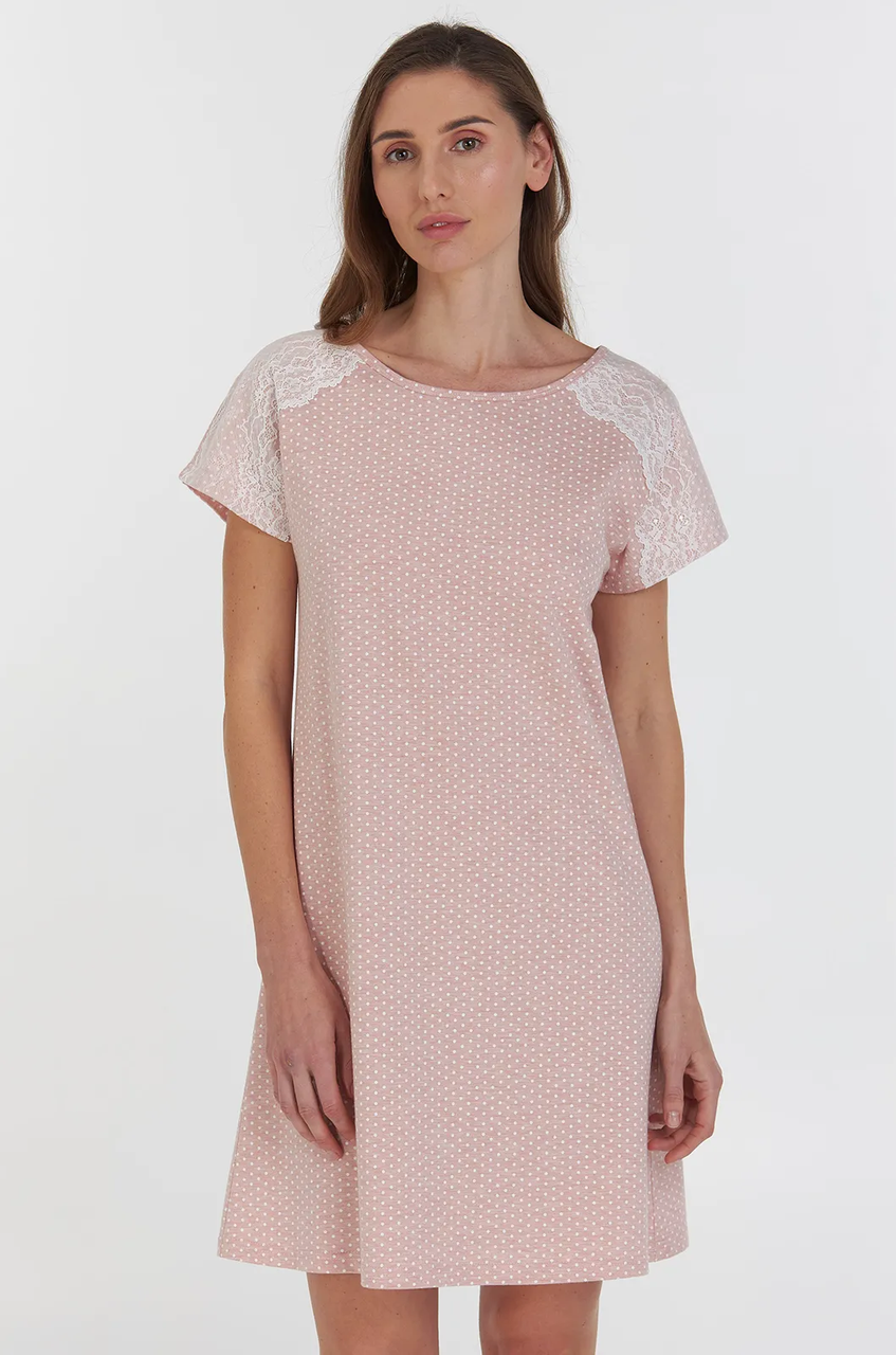 Ночная женская рубашка Ellen 120/23/01 PEACHY PEARL 3XL Персиковый (120/23/013XLPeach)