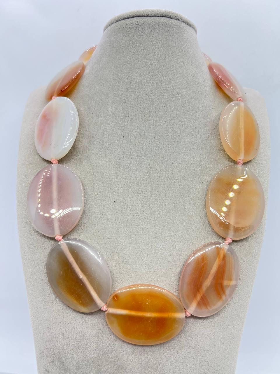 Намисто агат 45 см Різнокольоровий (11268)