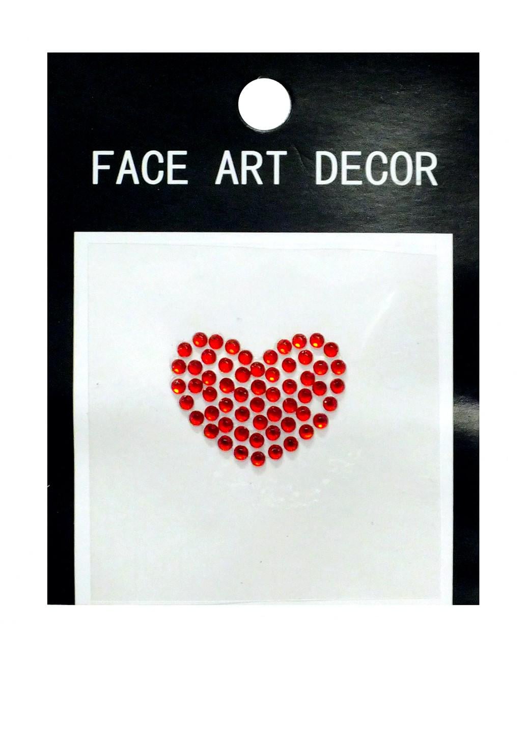 Наклейка на лицо Сердечко (16-196-3)