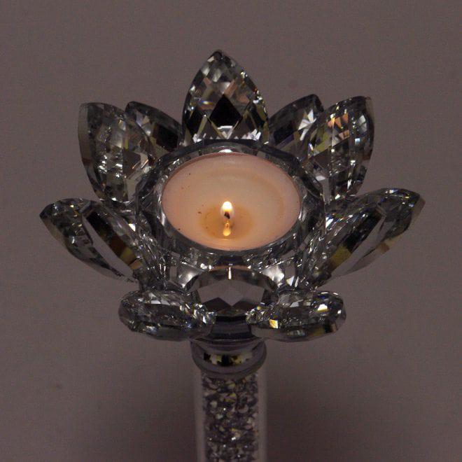 Підсвічник металевий Flora 30,5 см Срібний (36754) - фото 4