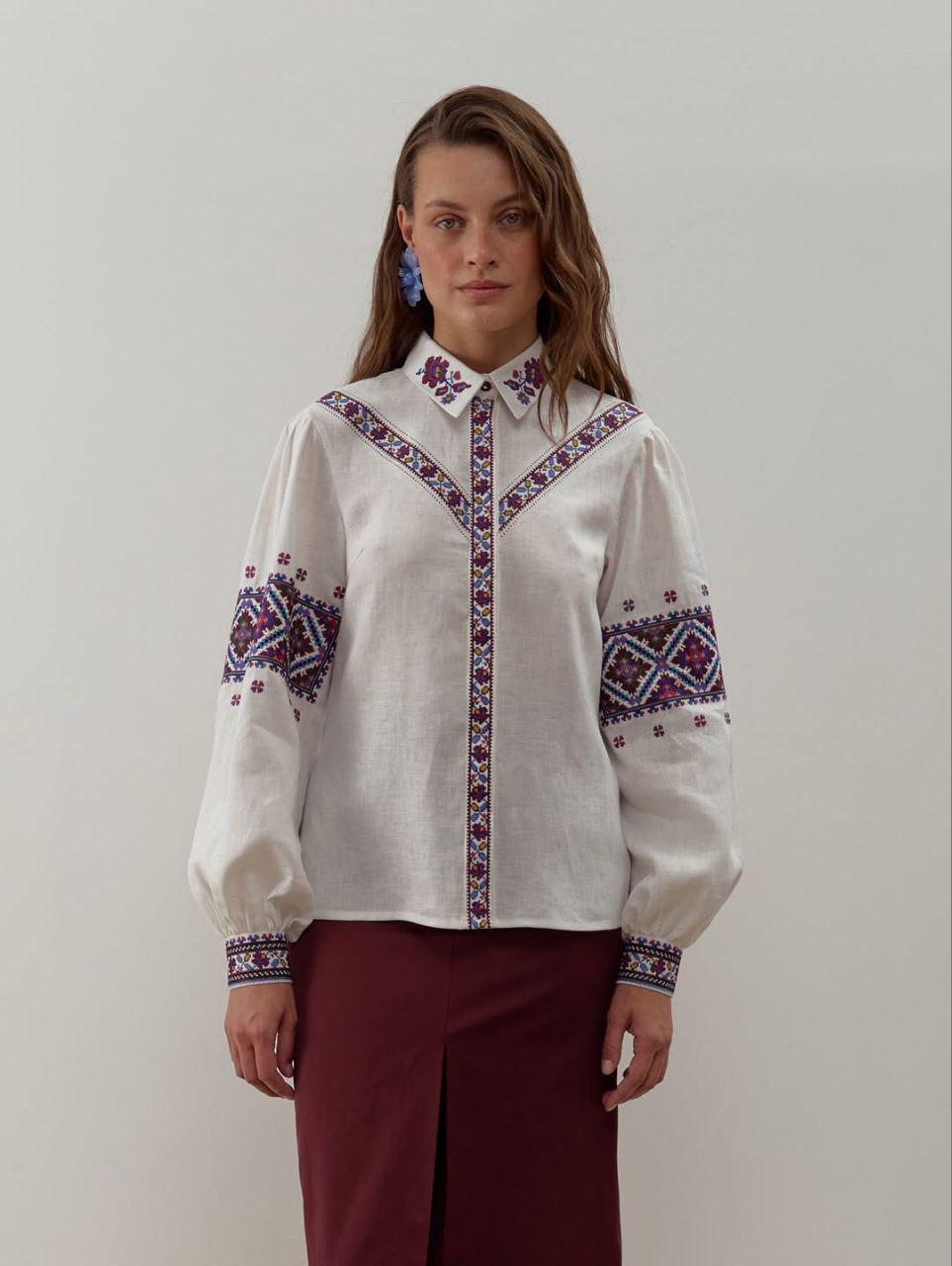 Вышиванка женская р. 46 Белый (0945)