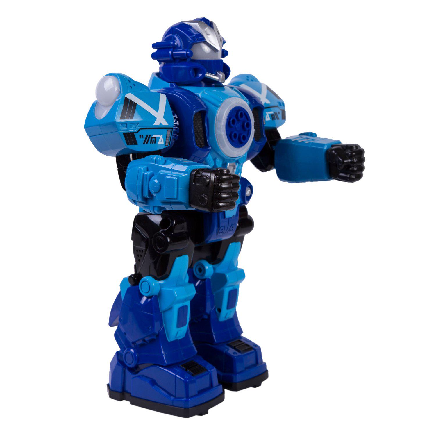 Робот на пульте управления Jia Yu Toy ходячий со светом и звуком Синий (058156) - фото 2