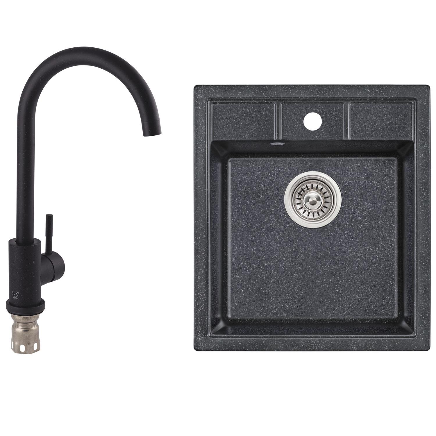 Мойка кухонная Lidz LIDZBLA0346051520045305 гранитная прямоугольная 460x515 мм Черный (193699) Мойка кухонная Lidz LIDZBLA0346051520045305 гранитная прямоугольная 460x515 мм Черный (193699)