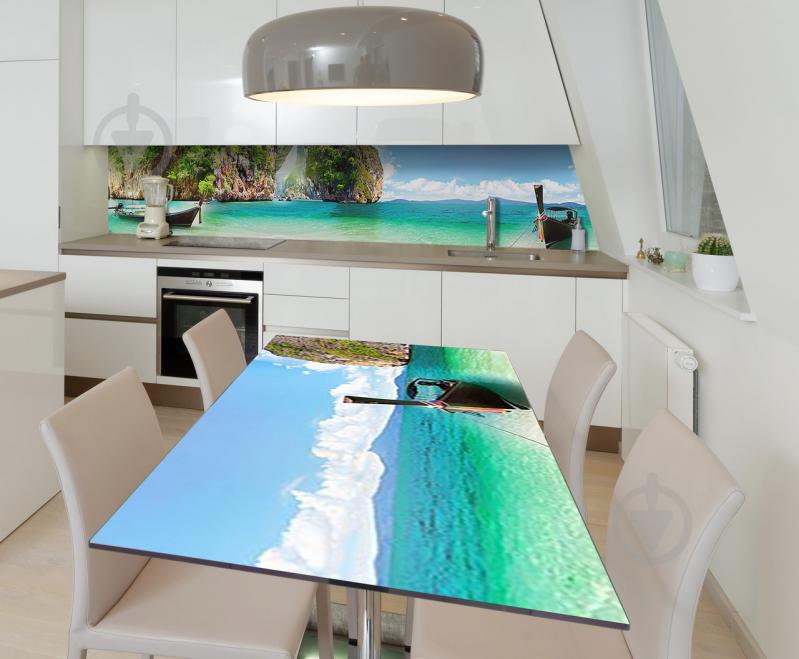 Наклейка 3Д виниловая на стол Zatarga «Манящий Тайланд» 650х1200 мм для домов, квартир, столов, кофейн, кафе Наклейка 3Д виниловая на стол Zatarga «Манящий Тайланд» 650х1200 мм для домов, квартир, столов, кофейн, кафе