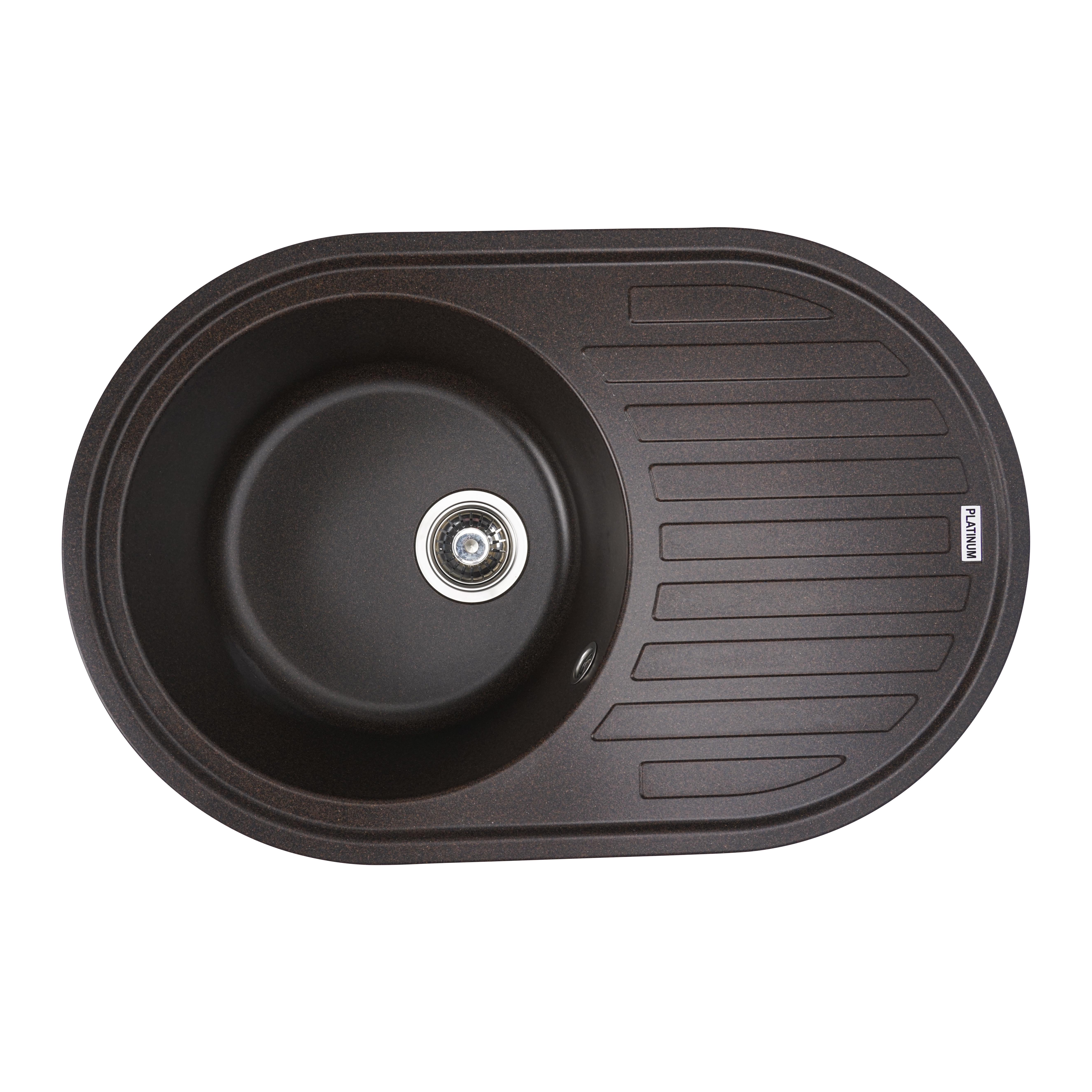 Мойка для кухни Platinum 7750 Lira гранит матовый Шоколадный