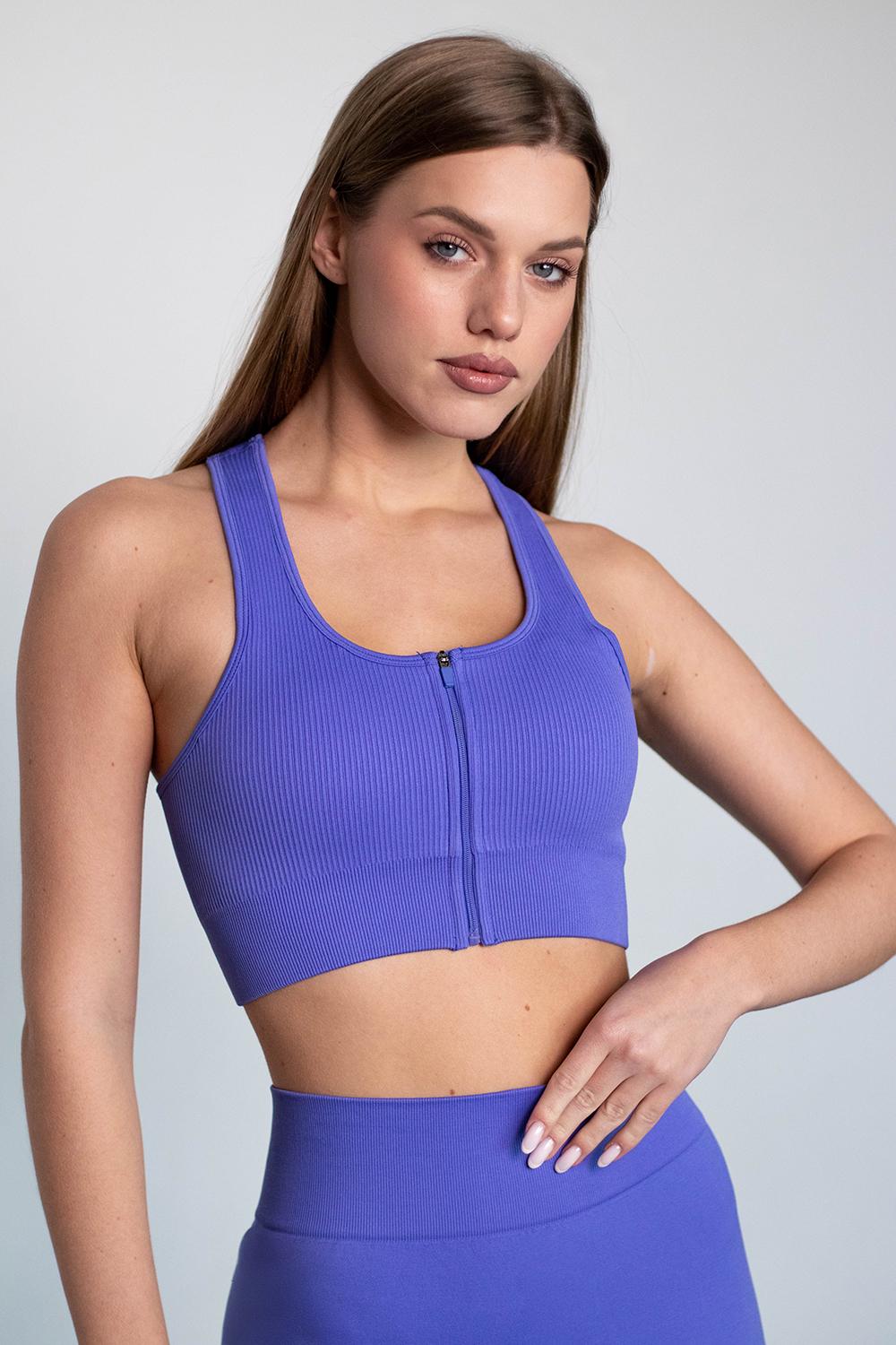 Топ женский бесшовный Giulia Flex top Zip-Up Active 336 на молнии M Blue-cobalt Blue (31886366)