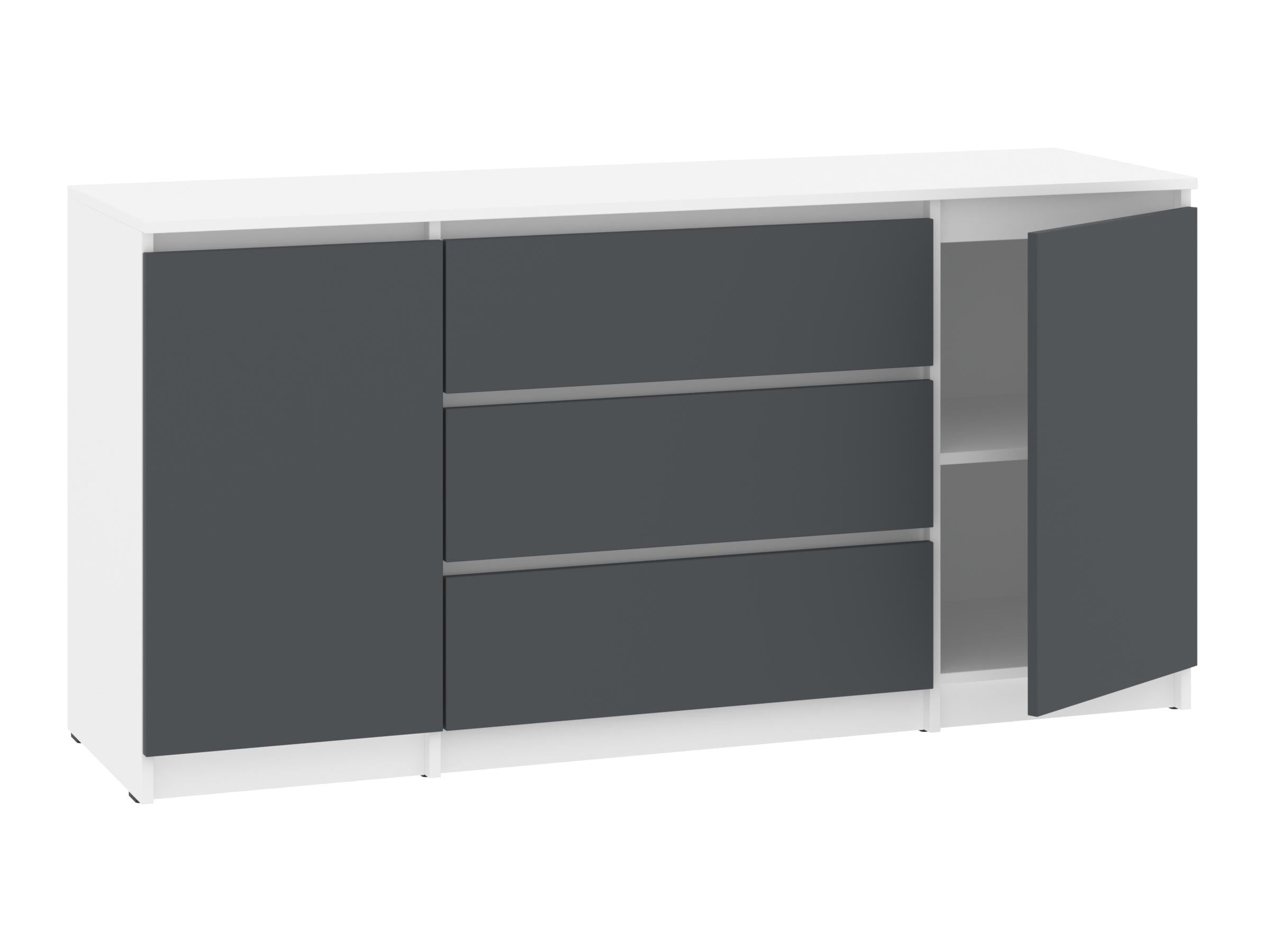 Комод с ящиками PEHOTIN НС-3+2 ДСП 150х45х75 см Белый/Антрацит (PN-100687) Комод с ящиками PEHOTIN НС-3+2 ДСП 150х45х75 см Белый/Антрацит (PN-100687)