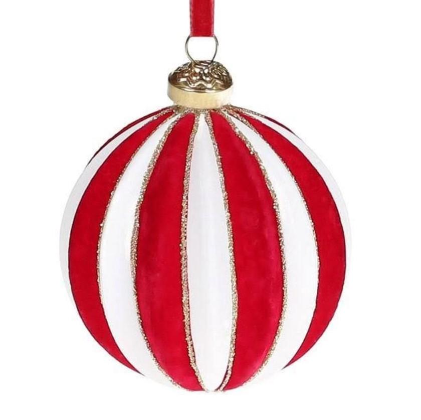 Набор шариков стеклянных 8 см 6 шт. (12904)