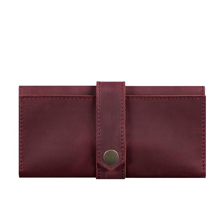 Портмоне шкіряне жіноче BlankNote 3.0 Crazy Horse Бордовий (A-026151)