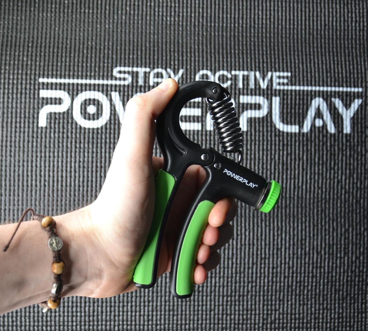 Еспандер кистьовий PowerPlay PP-4323 Strength Grip з регульованим навантаженням 10-40 кг Чорно-зелений (A-012884) - фото 9 Еспандер кистьовий PowerPlay PP-4323 Strength Grip з регульованим навантаженням 10-40 кг Чорно-зелений (A-012884) - фото 9
